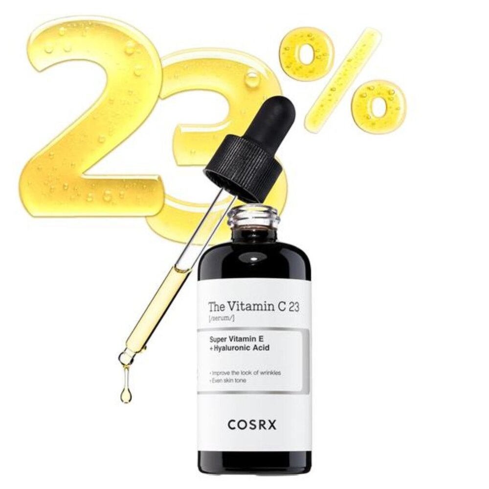 COSRX Pure Vitamin C 23% Serum with Vitamin E & Hyaluronic Acid, Brightening &